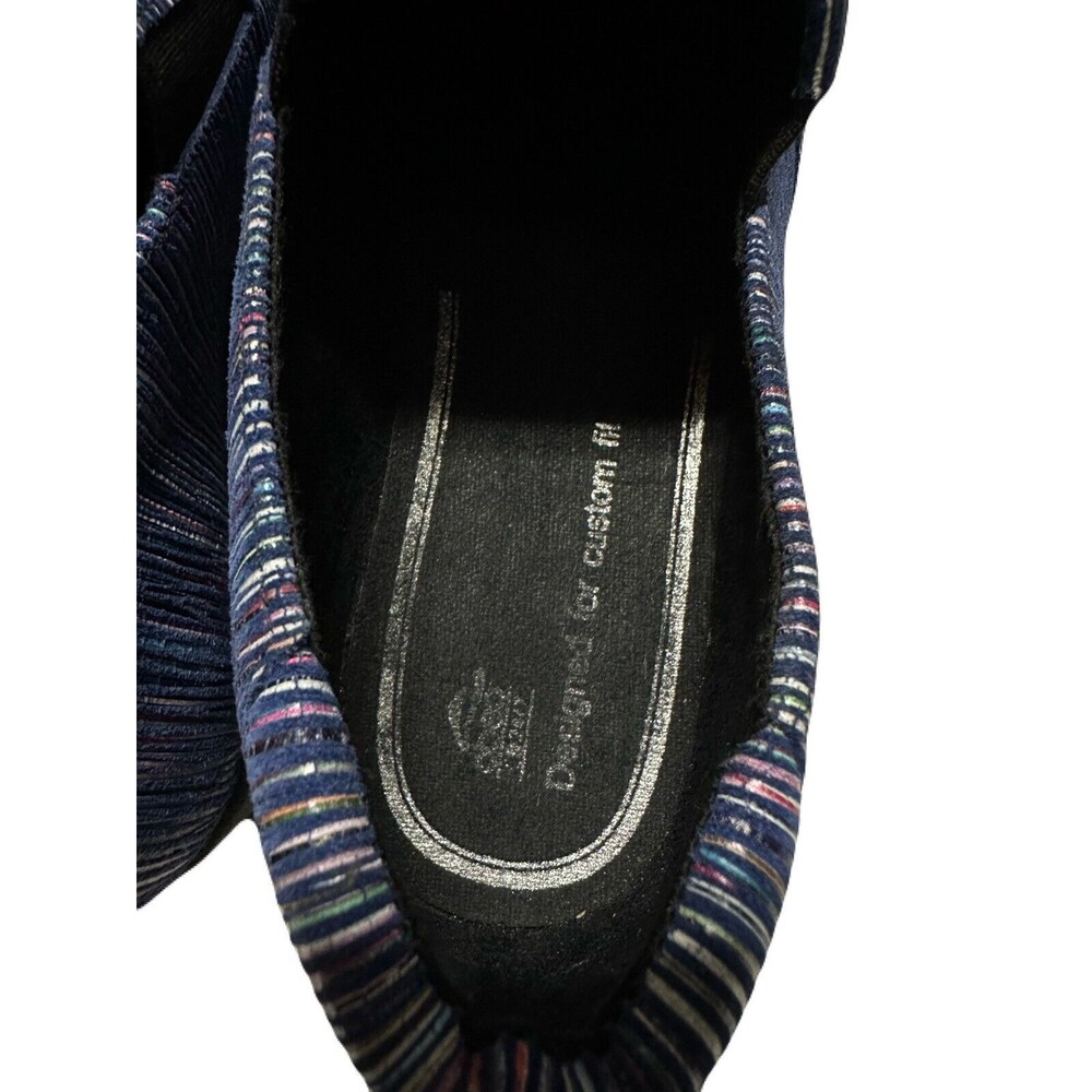 Abeo Womens Size 7.5 Bessie Blue Multi Leather Orthotic Friendly Comfort Clog - Picture 7 of 8